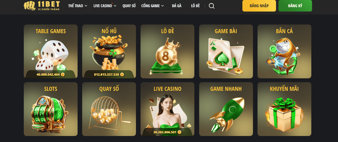 11BET - Trải Nghiệm Đỉnh Cao Tại Sân Chơi Uy Tín Bậc Nhất 3 Kho game 11BET có gì đặc sắc?