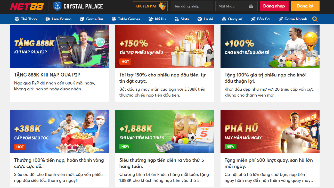 NET88 - Thế Giới Cá Cược Giải Trí Hấp Dẫn Nhất Hiện Nay 2 Khuyến mãi lớn, thưởng cao